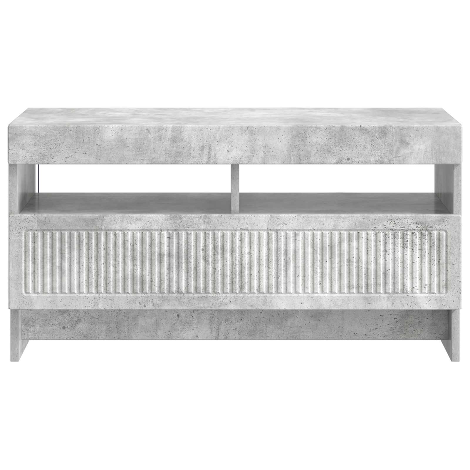 LED tv-meubel Betongrijs Bewerkt hout