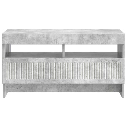 LED tv-meubel Betongrijs Bewerkt hout