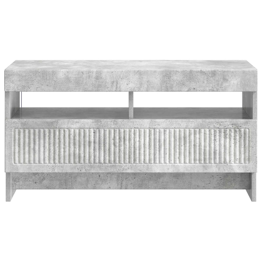 LED tv-meubel Betongrijs Bewerkt hout