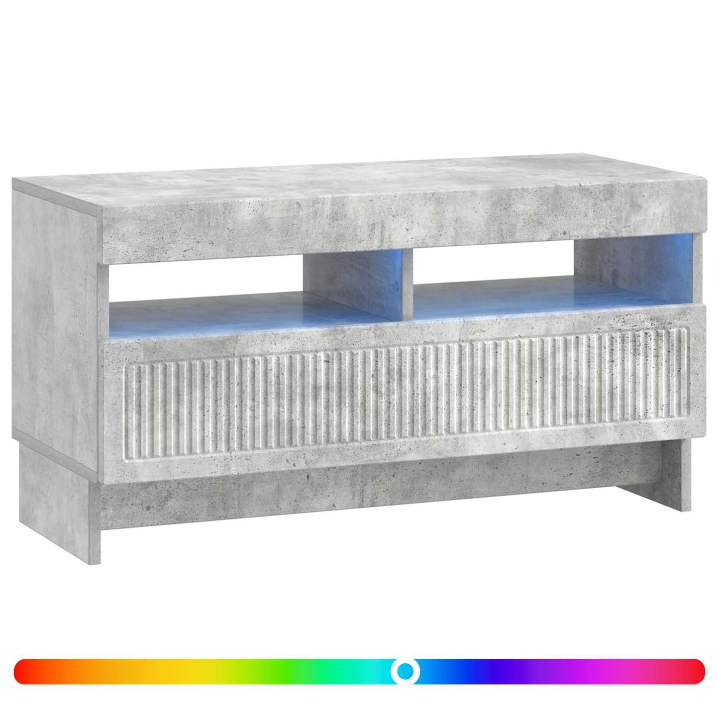 LED tv-meubel Betongrijs Bewerkt hout