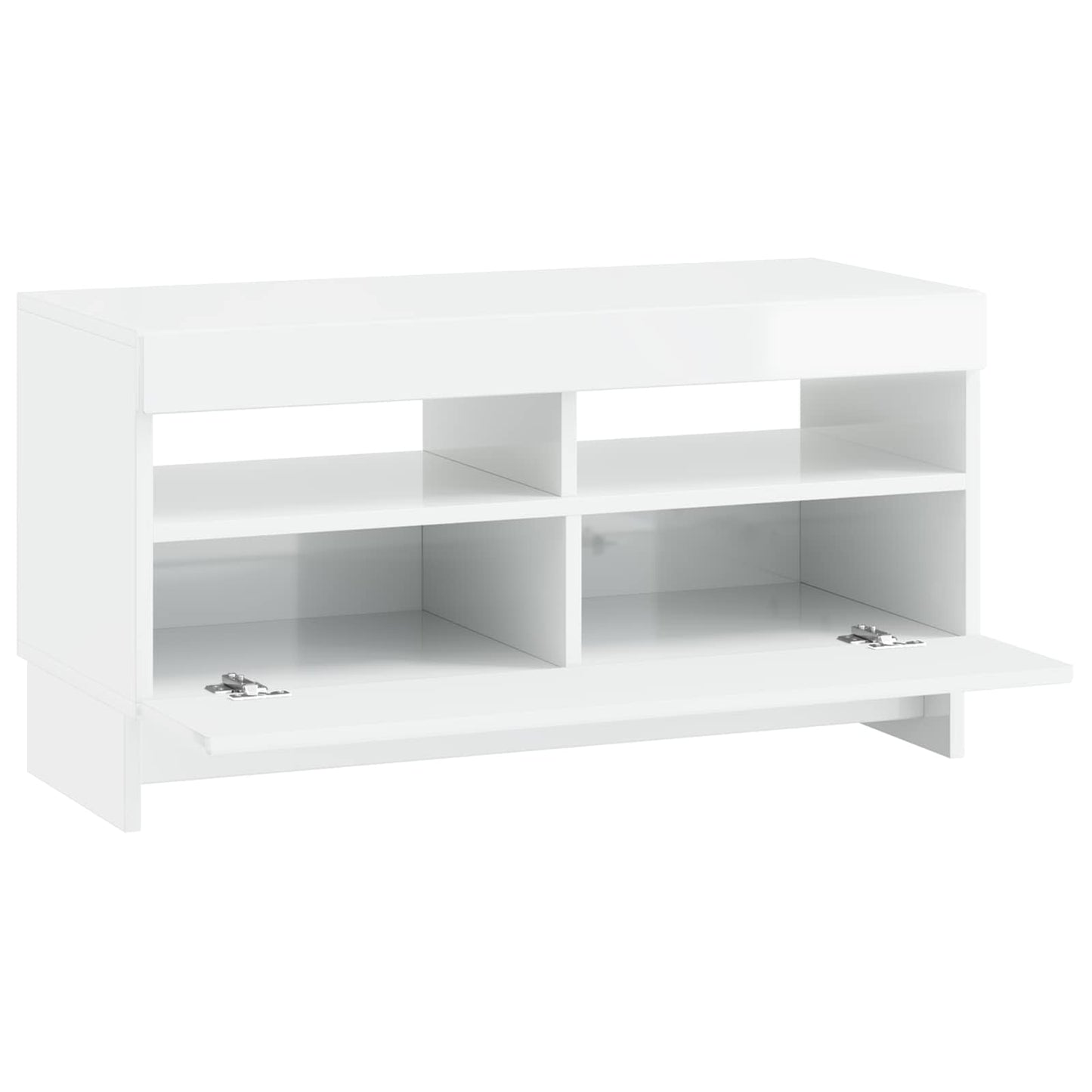 LED tv-meubel Hoogglans Wit Bewerkt hout