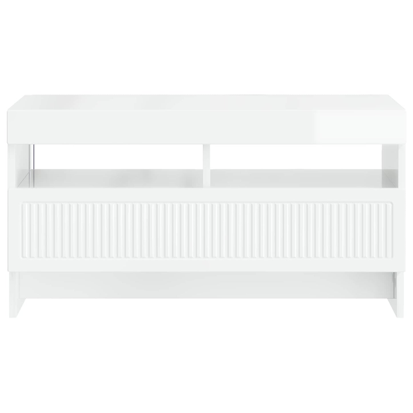 LED tv-meubel Hoogglans Wit Bewerkt hout