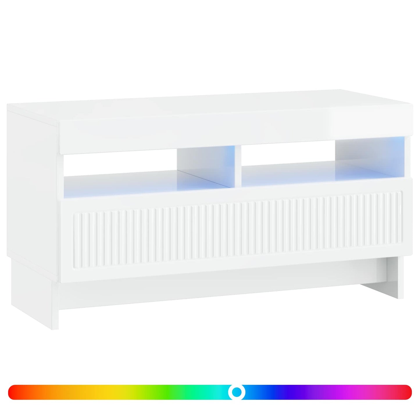 LED tv-meubel Hoogglans Wit Bewerkt hout
