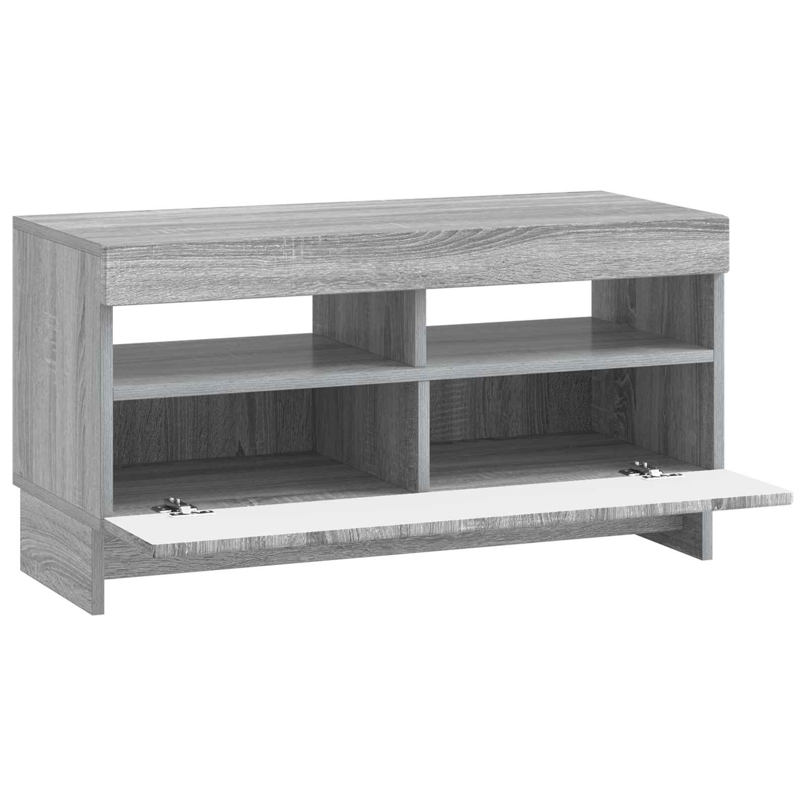LED tv-meubel Grijs Sonoma Bewerkt hout
