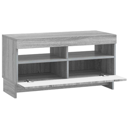 LED tv-meubel Grijs Sonoma Bewerkt hout