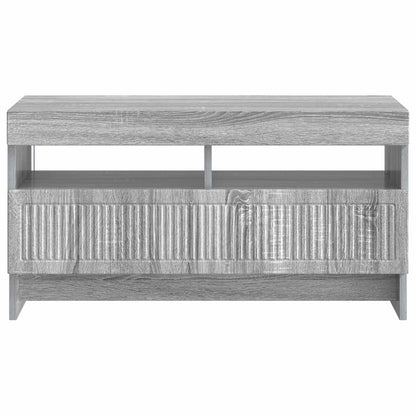 LED tv-meubel Grijs Sonoma Bewerkt hout