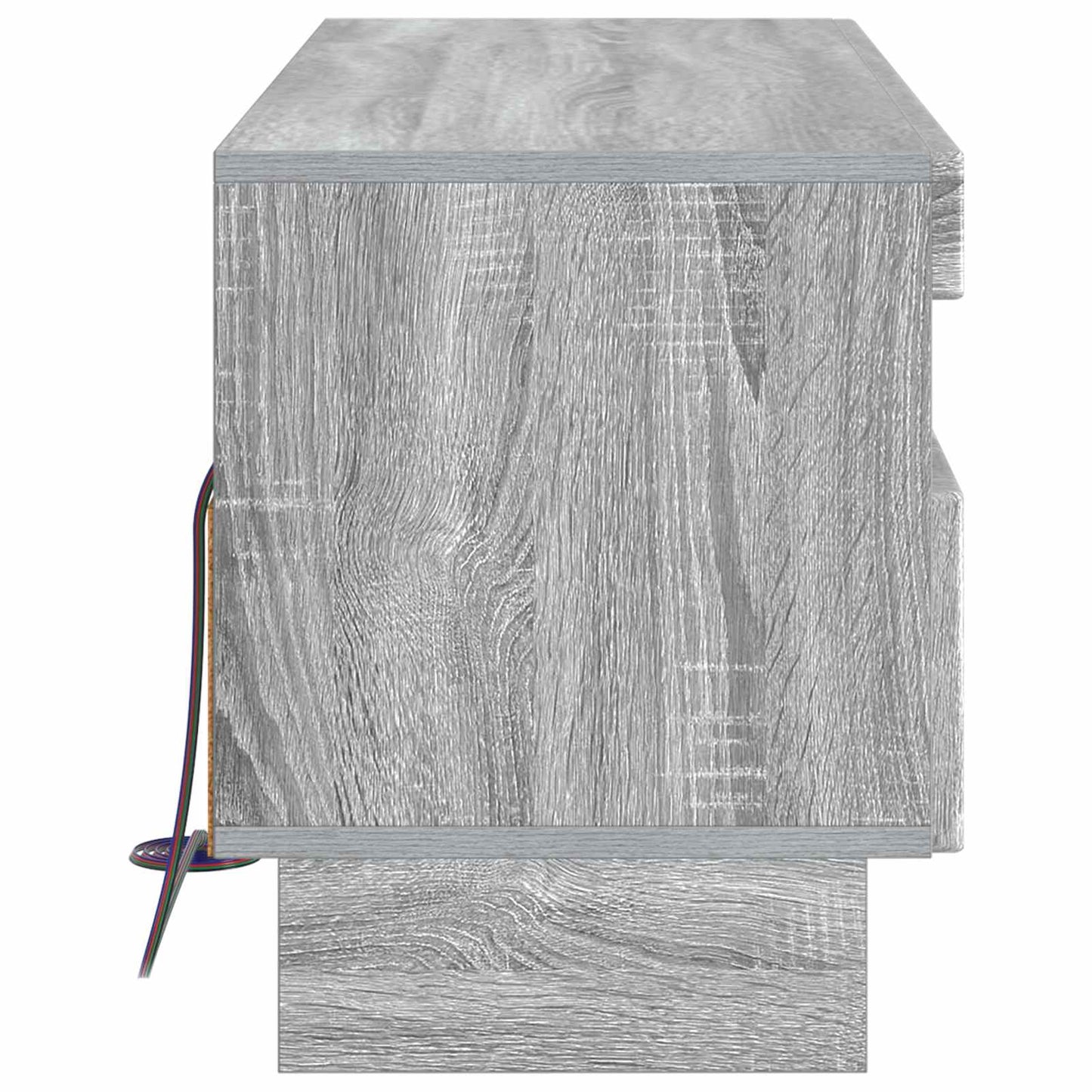 LED tv-meubel Grijs Sonoma Bewerkt hout