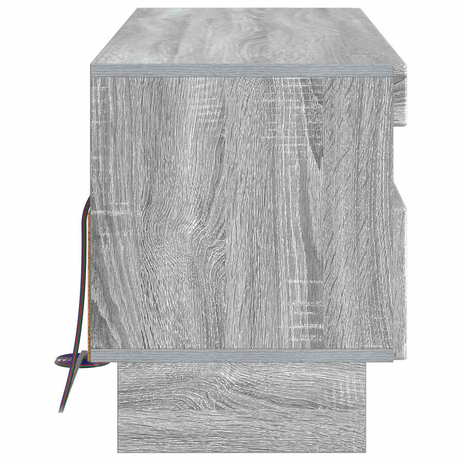 LED tv-meubel Grijs Sonoma Bewerkt hout