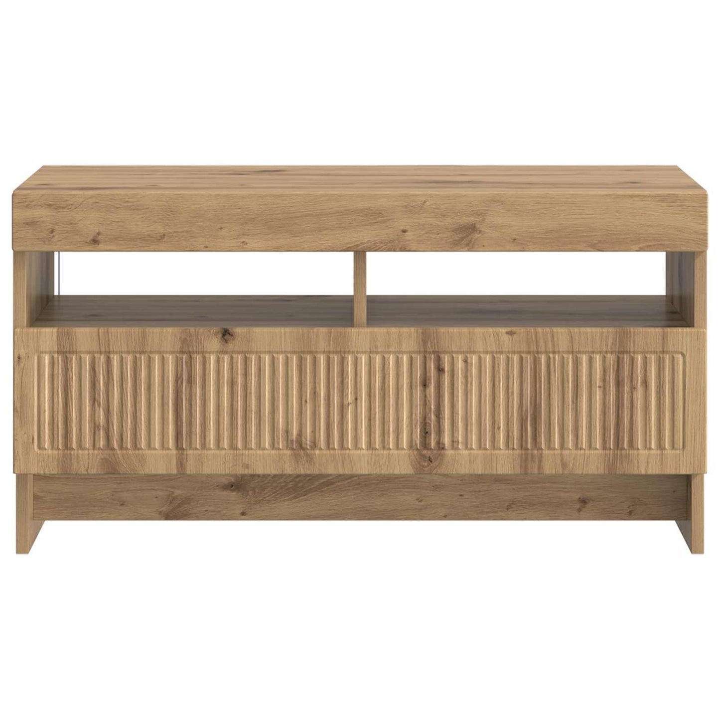 LED tv-meubel Artisanaal eiken Bewerkt hout