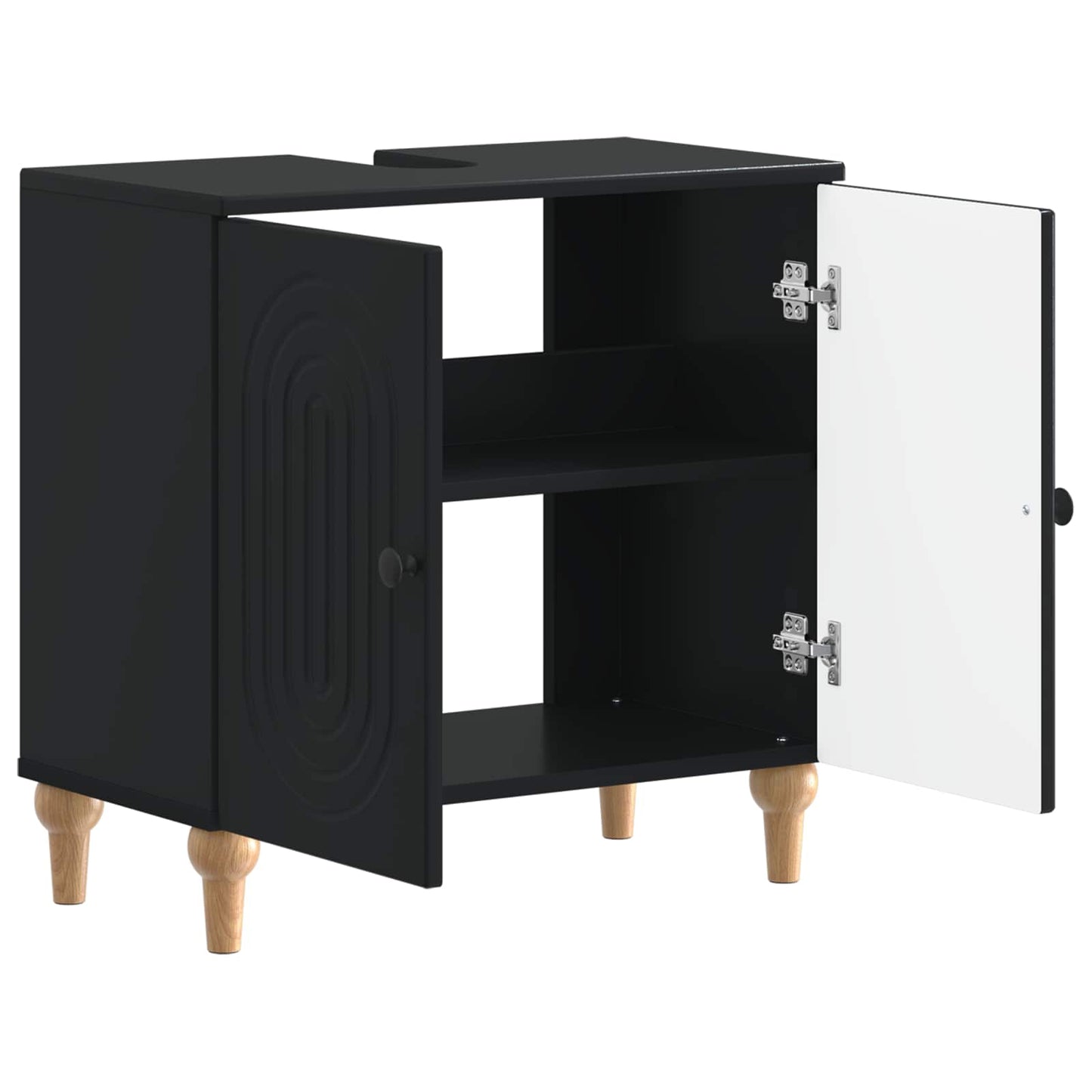 Badkamer wastafelkast ALKMAAR Zwart 59,5 x 31,5 x 59 cm