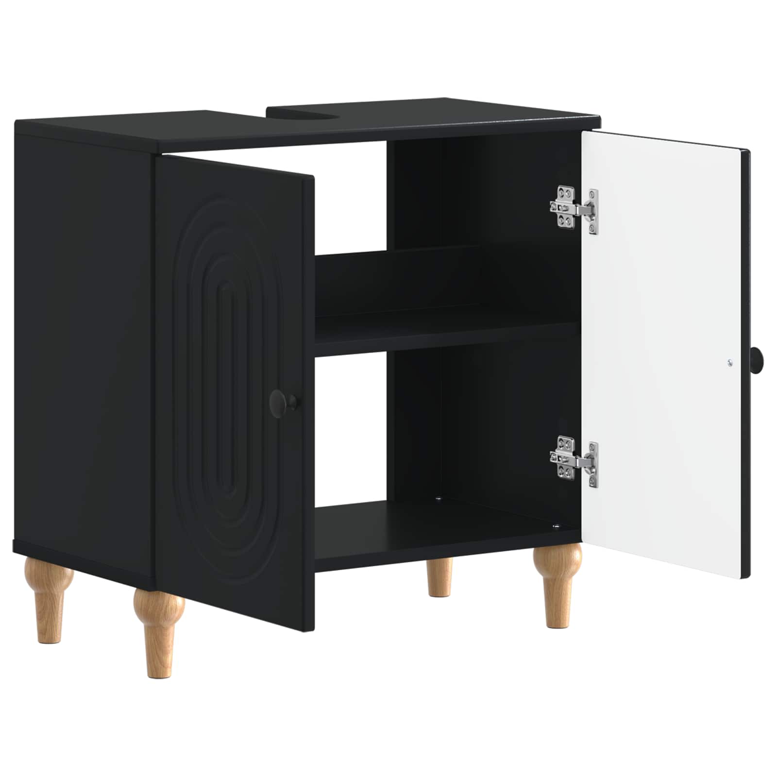 Badkamer wastafelkast ALKMAAR Zwart 59,5 x 31,5 x 59 cm