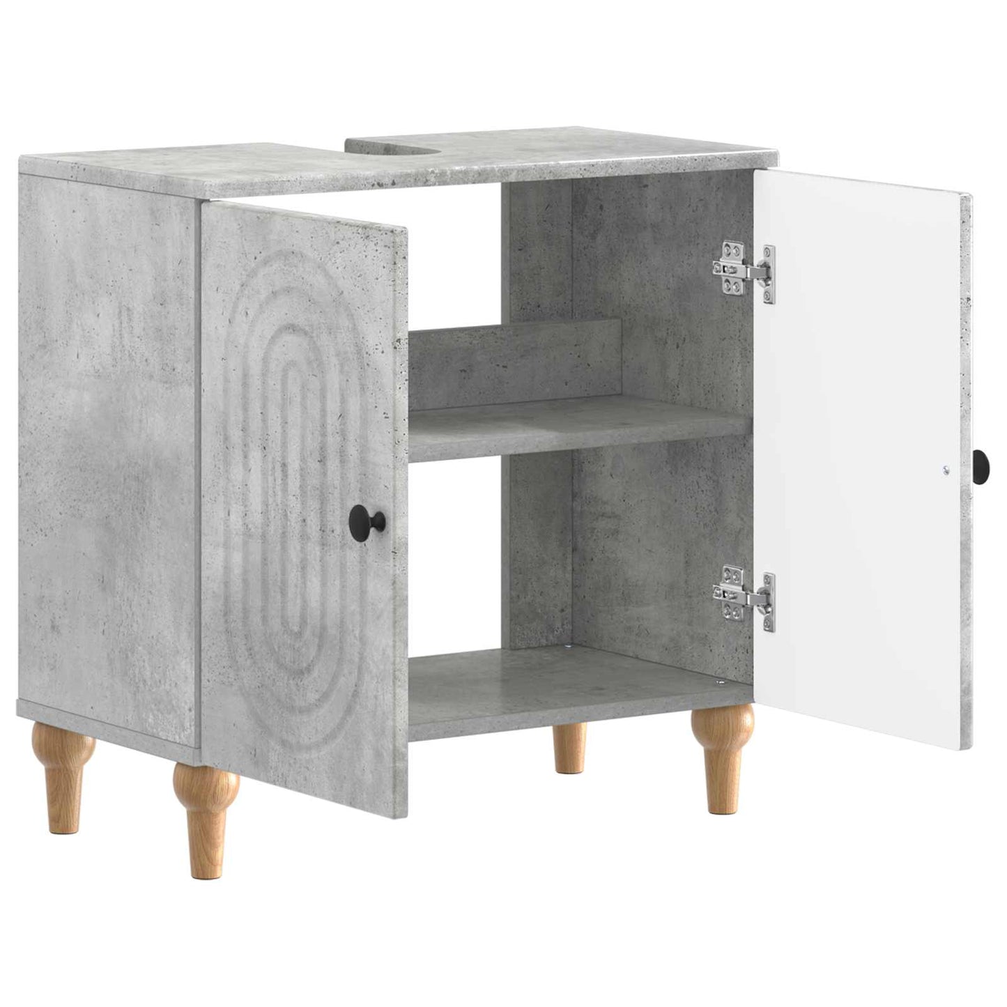 Badkamer wastafelkast ALKMAAR Betongrijs 59,5 x 31,5 x 59 cm