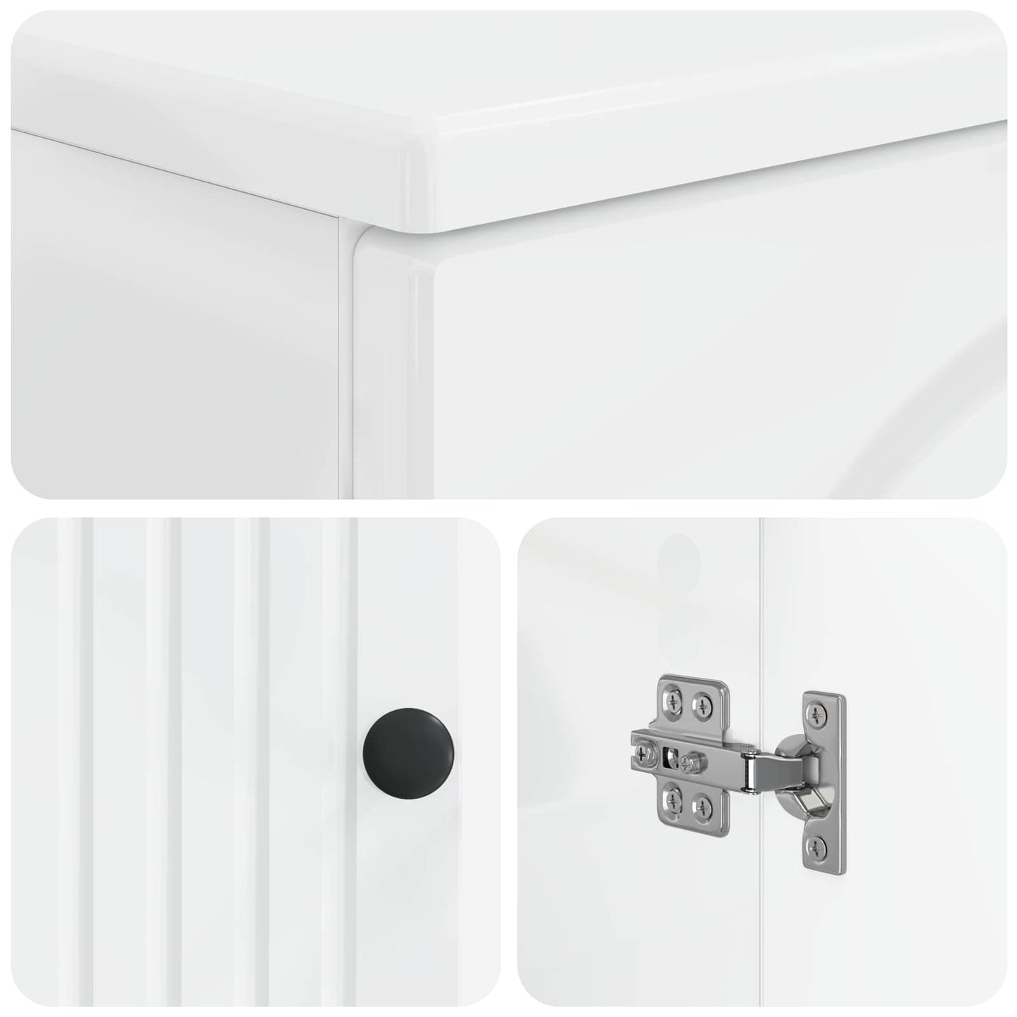 Badkamer wastafelkast ALKMAAR Hoogglans Wit 59,5 x 31,5 x 59 cm