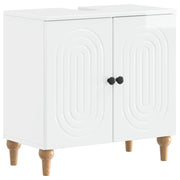 Wastafelkast badkamer 59.5x31.5x59 cm hoogglans wit