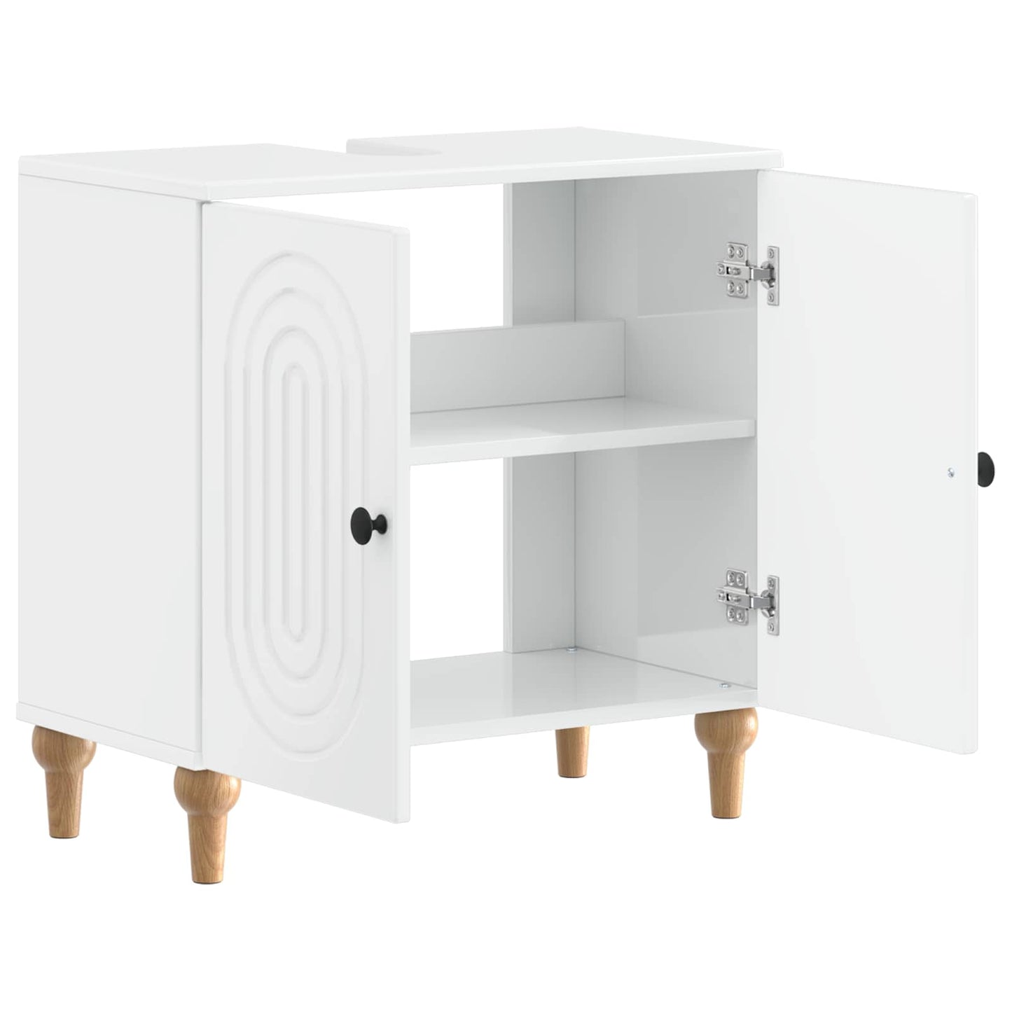 Badkamer wastafelkast ALKMAAR Hoogglans Wit 59,5 x 31,5 x 59 cm