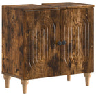 Badkamer wastafelkast ALKMAAR Gerookt eiken 59,5 x 31,5 x 59 cm