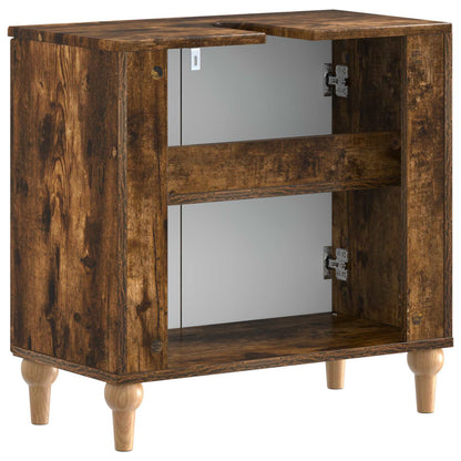 Badkamer wastafelkast ALKMAAR Gerookt eiken 59,5 x 31,5 x 59 cm