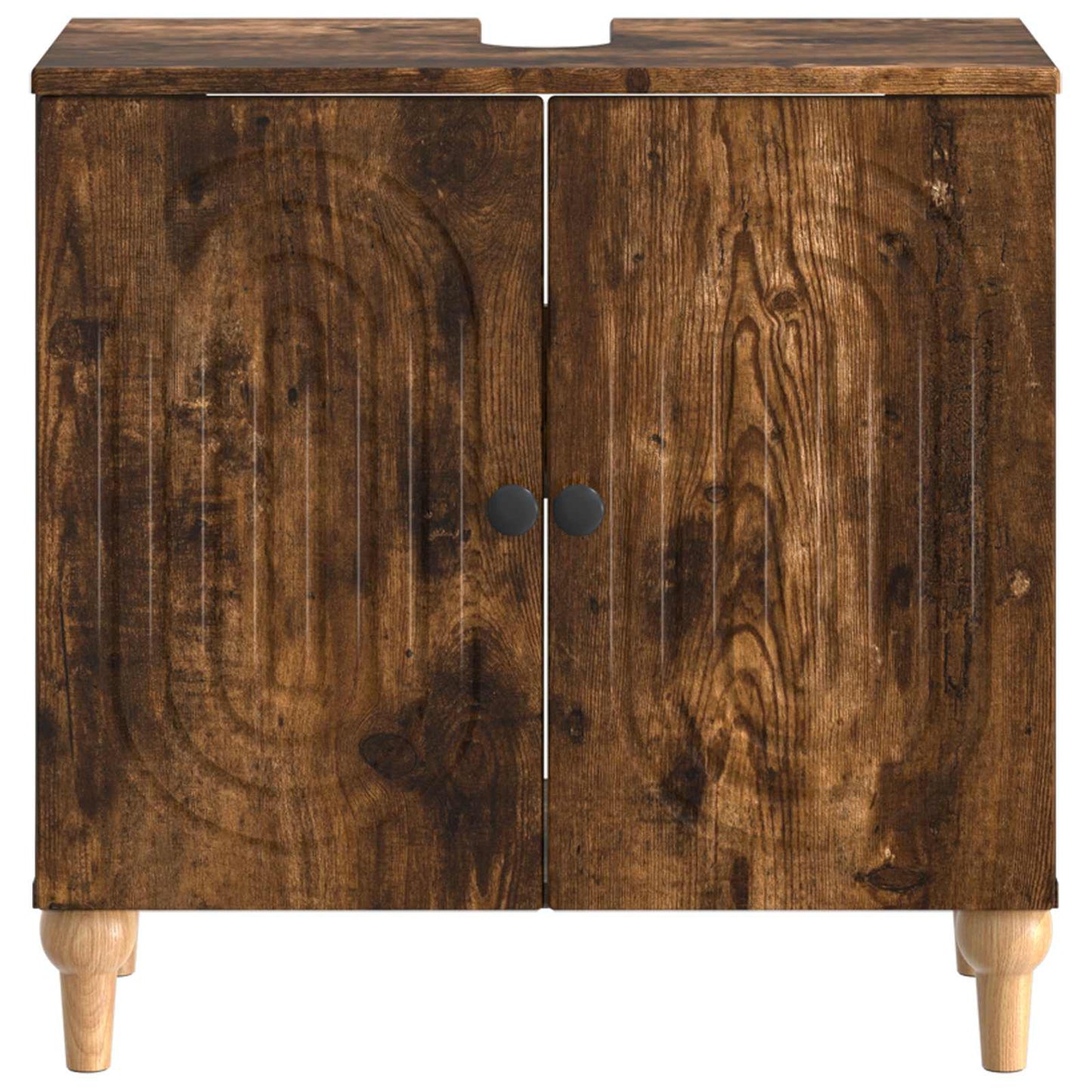 Badkamer wastafelkast ALKMAAR Gerookt eiken 59,5 x 31,5 x 59 cm