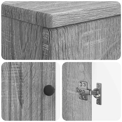Badkamer wastafelkast ALKMAAR Grijs Sonoma 59,5 x 31,5 x 59 cm