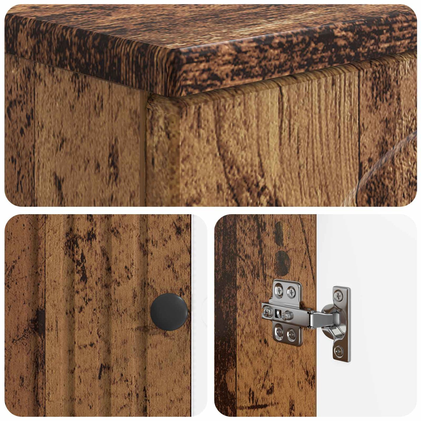 Badkamer wastafelkast ALKMAAR Oud hout 59,5 x 31,5 x 59 cm