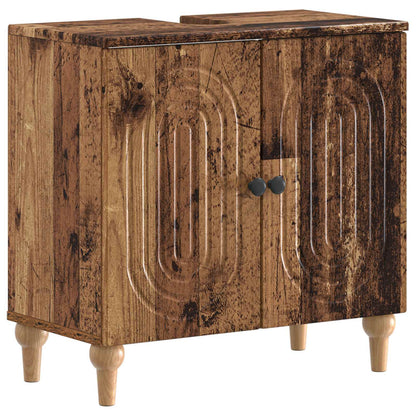 Badkamer wastafelkast ALKMAAR Oud hout 59,5 x 31,5 x 59 cm