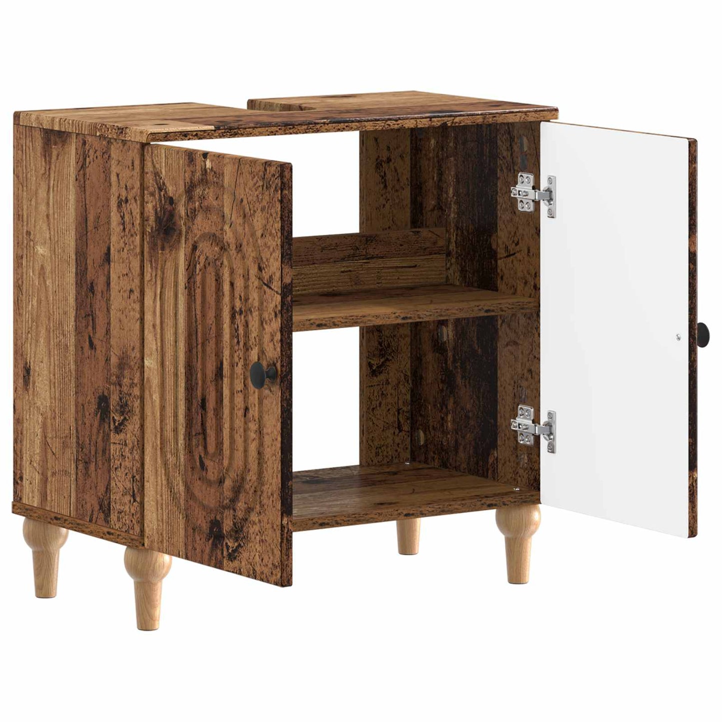 Badkamer wastafelkast ALKMAAR Oud hout 59,5 x 31,5 x 59 cm
