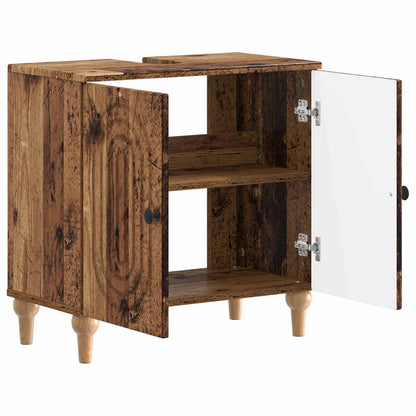 Badkamer wastafelkast ALKMAAR Oud hout 59,5 x 31,5 x 59 cm