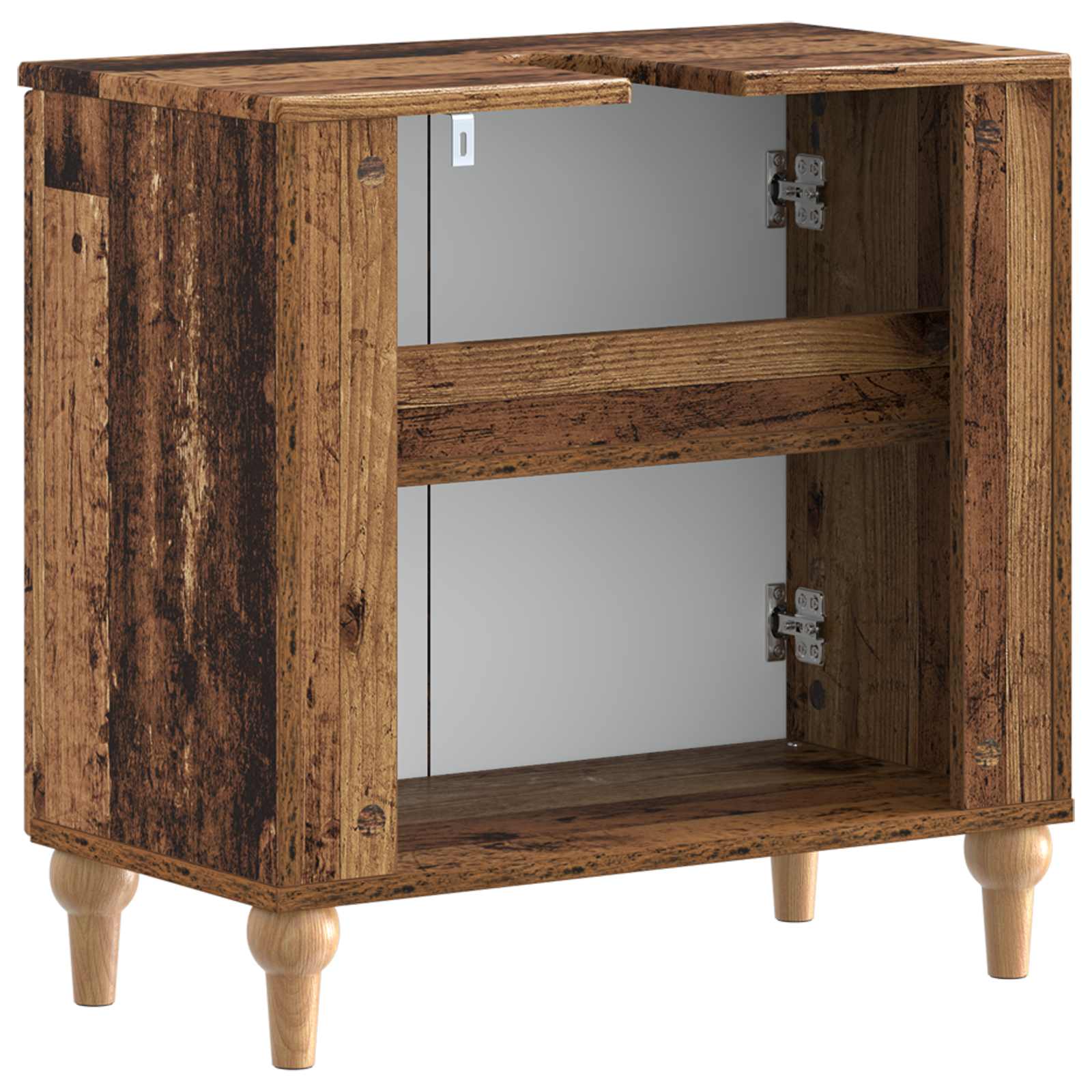 Badkamer wastafelkast ALKMAAR Oud hout 59,5 x 31,5 x 59 cm