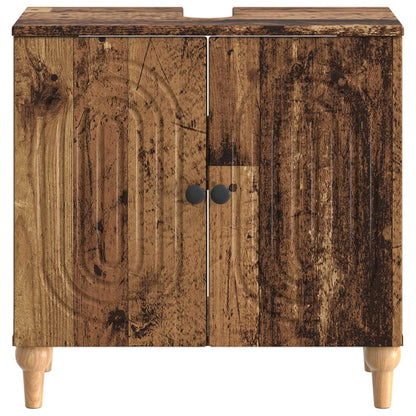 Badkamer wastafelkast ALKMAAR Oud hout 59,5 x 31,5 x 59 cm