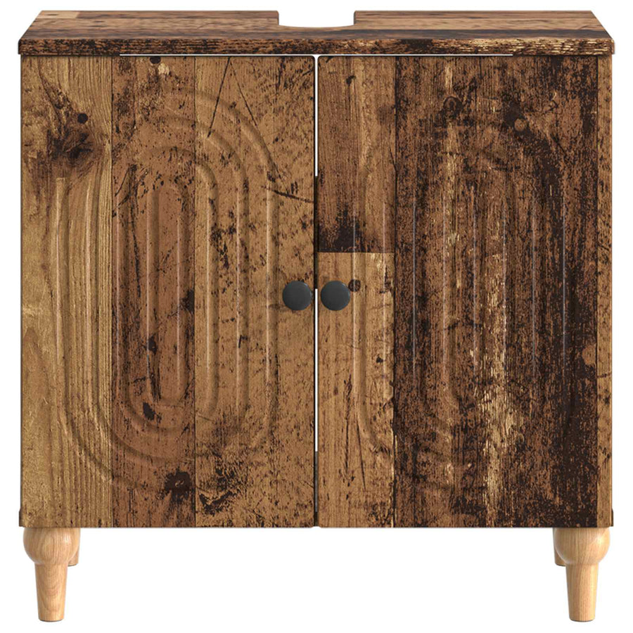 Badkamer wastafelkast ALKMAAR Oud hout 59,5 x 31,5 x 59 cm
