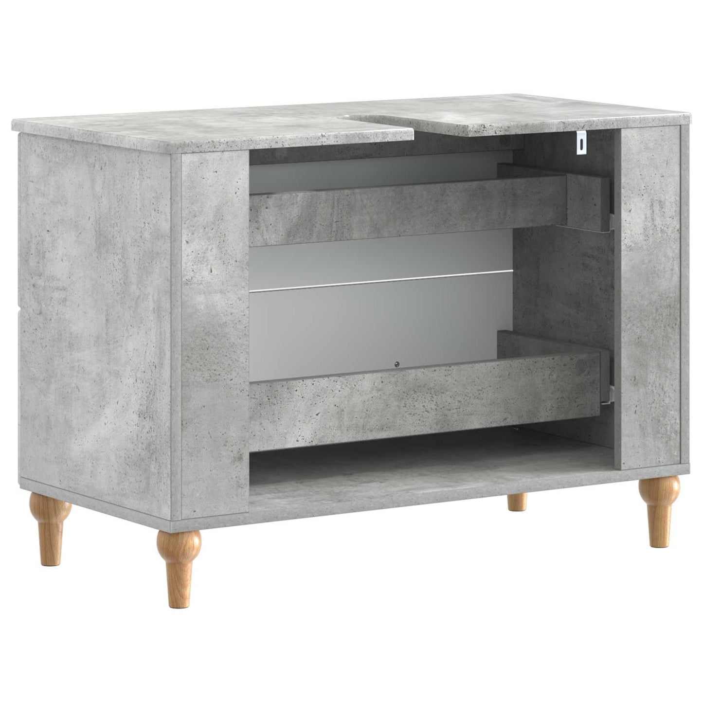 Badkamer wastafelkast ALKMAAR Betongrijs 82 x 41 x 59 cm