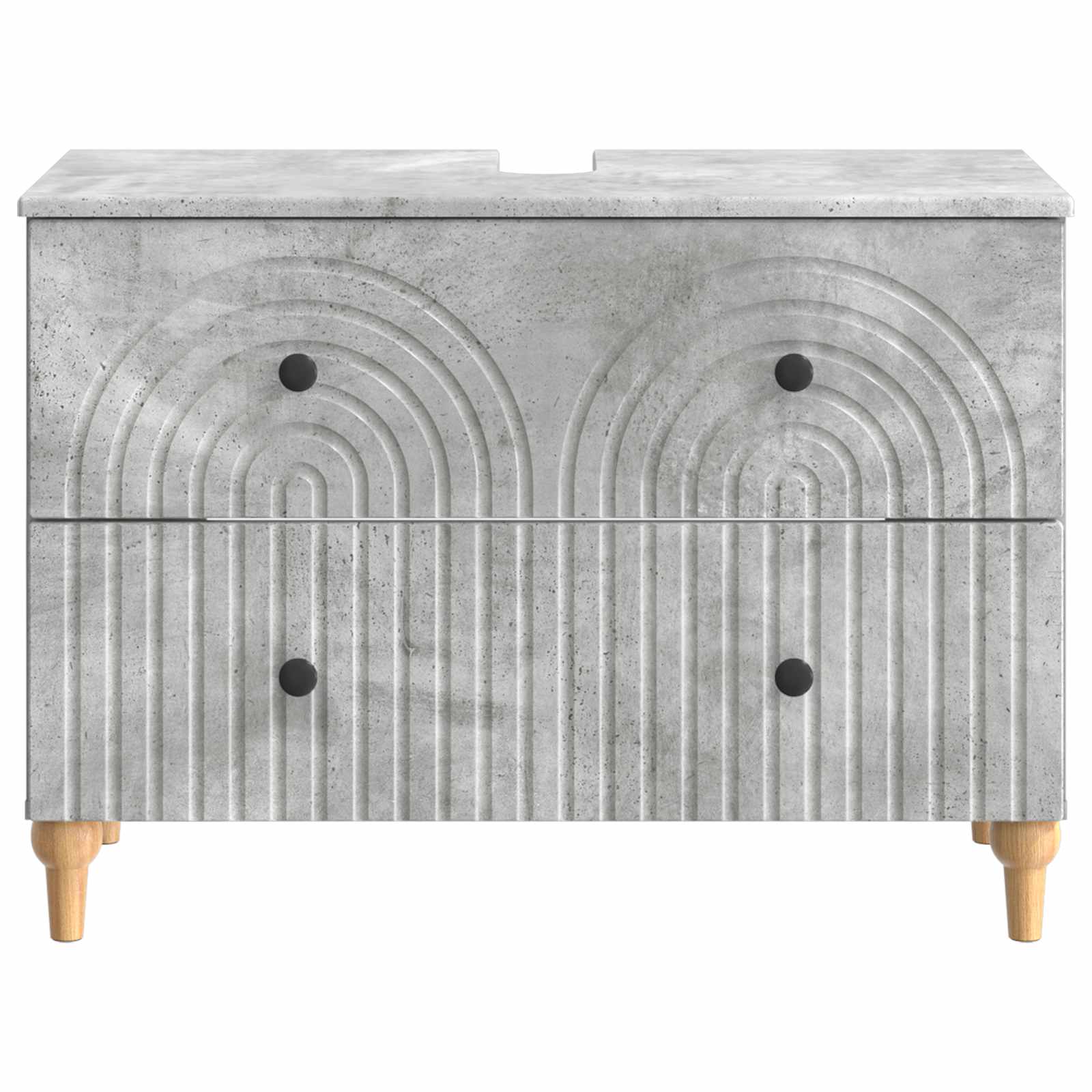 Badkamer wastafelkast ALKMAAR Betongrijs 82 x 41 x 59 cm