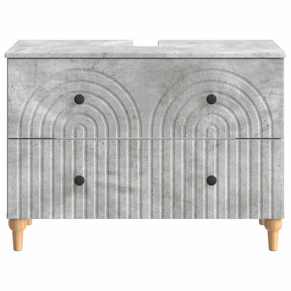 Badkamer wastafelkast ALKMAAR Betongrijs 82 x 41 x 59 cm