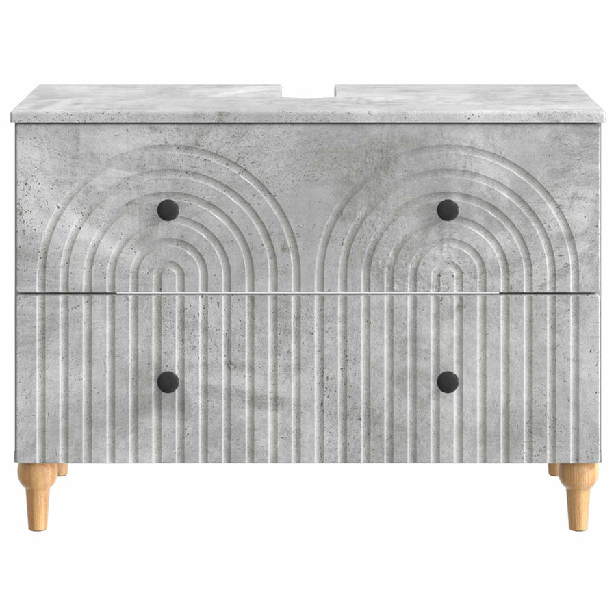 Badkamer wastafelkast ALKMAAR Betongrijs 82 x 41 x 59 cm