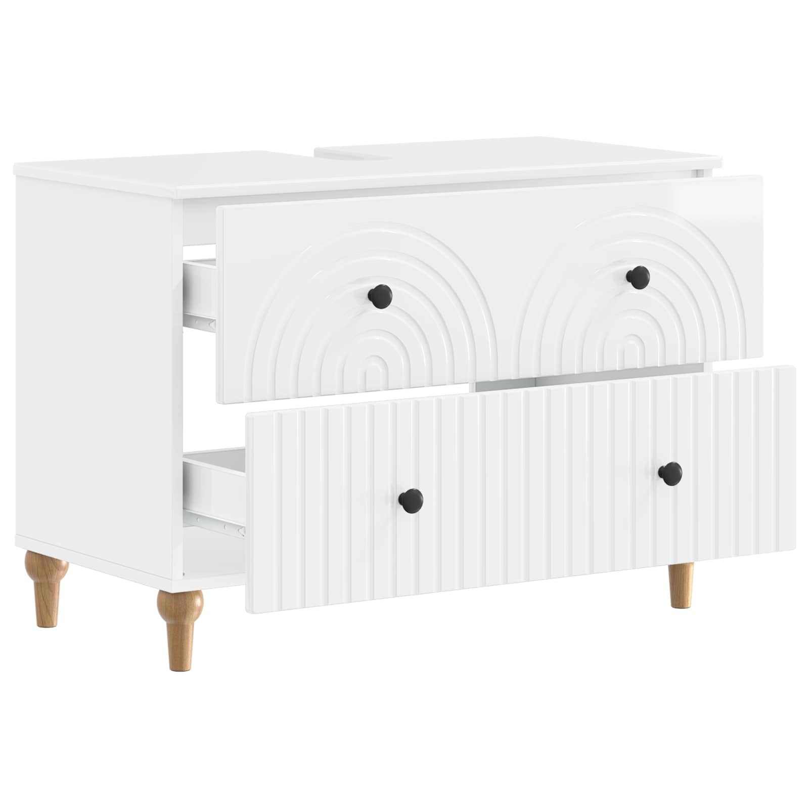 Badkamer wastafelkast ALKMAAR Hoogglans Wit 82 x 41 x 59 cm