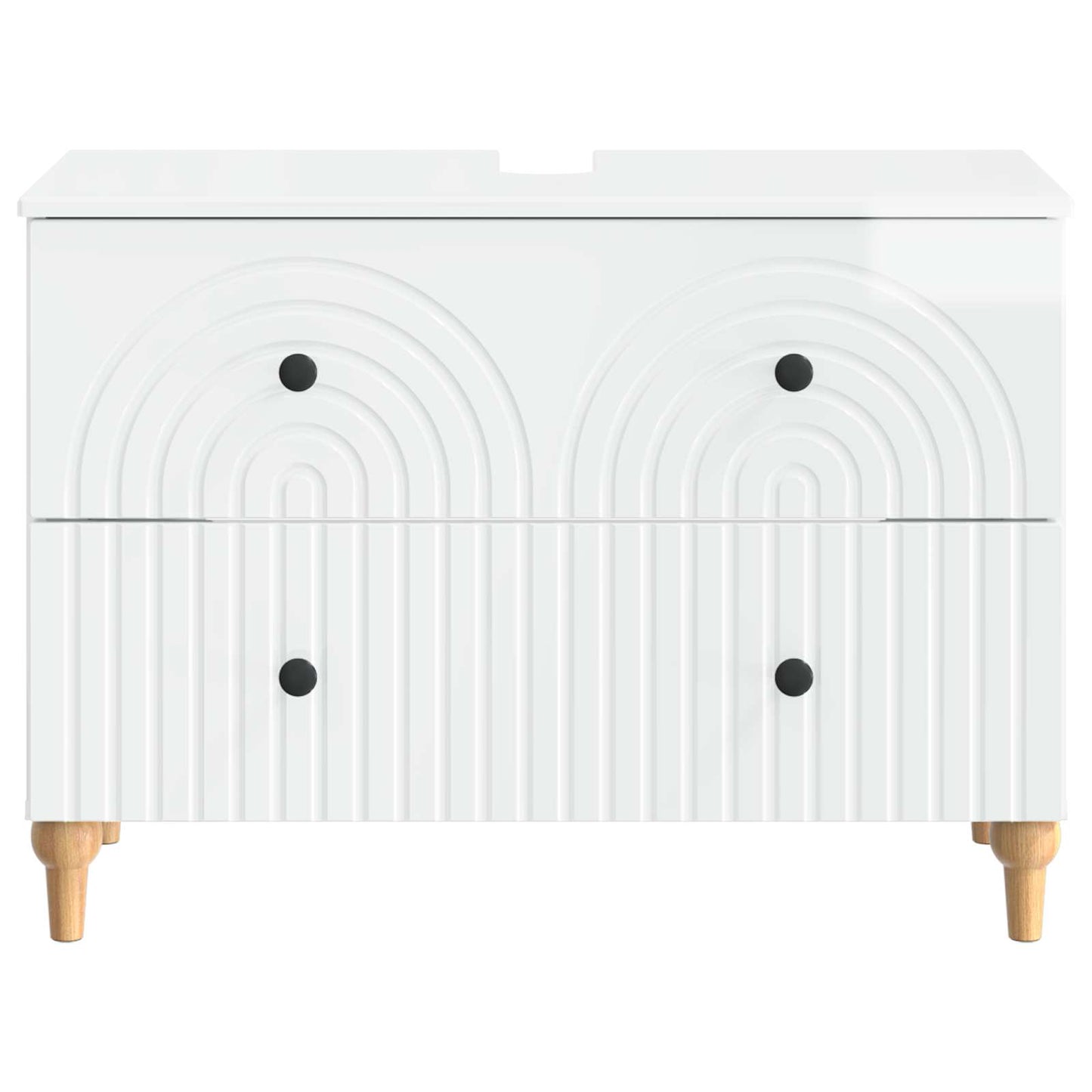 Badkamer wastafelkast ALKMAAR Hoogglans Wit 82 x 41 x 59 cm