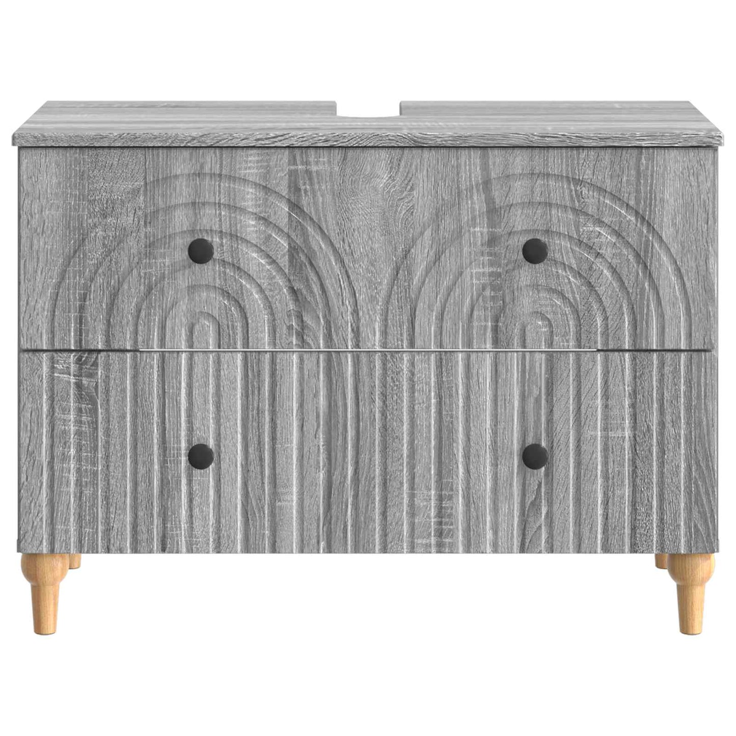 Badkamer wastafelkast ALKMAAR Grijs Sonoma 82 x 41 x 59 cm