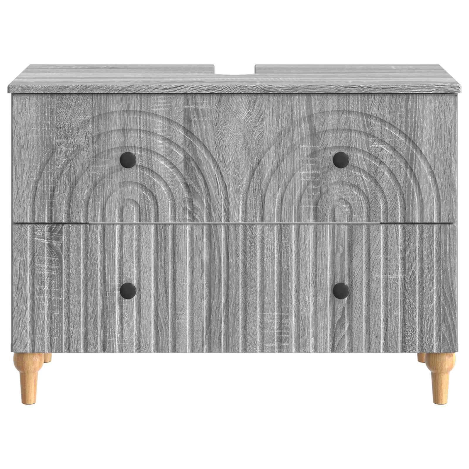 Badkamer wastafelkast ALKMAAR Grijs Sonoma 82 x 41 x 59 cm
