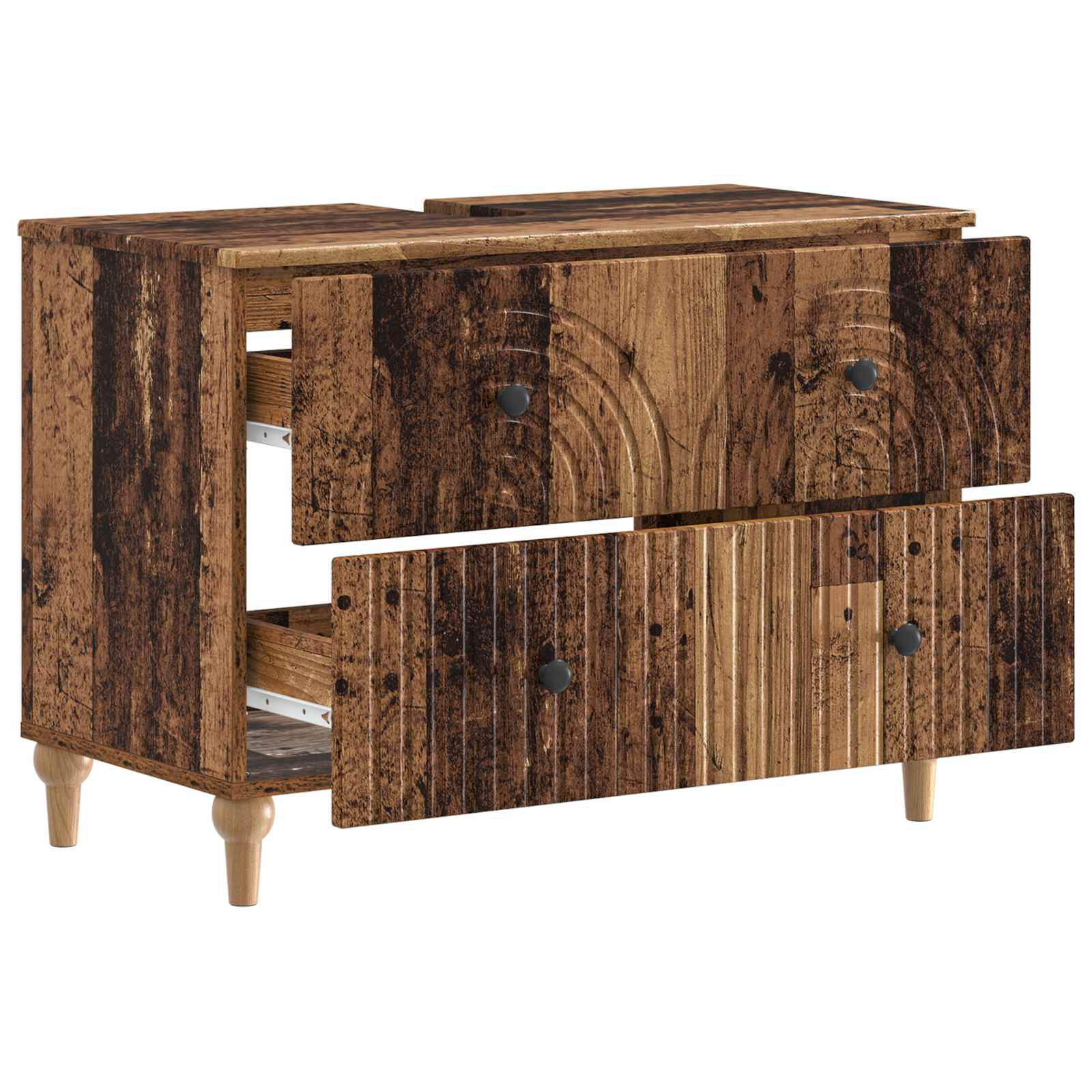Badkamer wastafelkast ALKMAAR Oud hout 82 x 41 x 59 cm