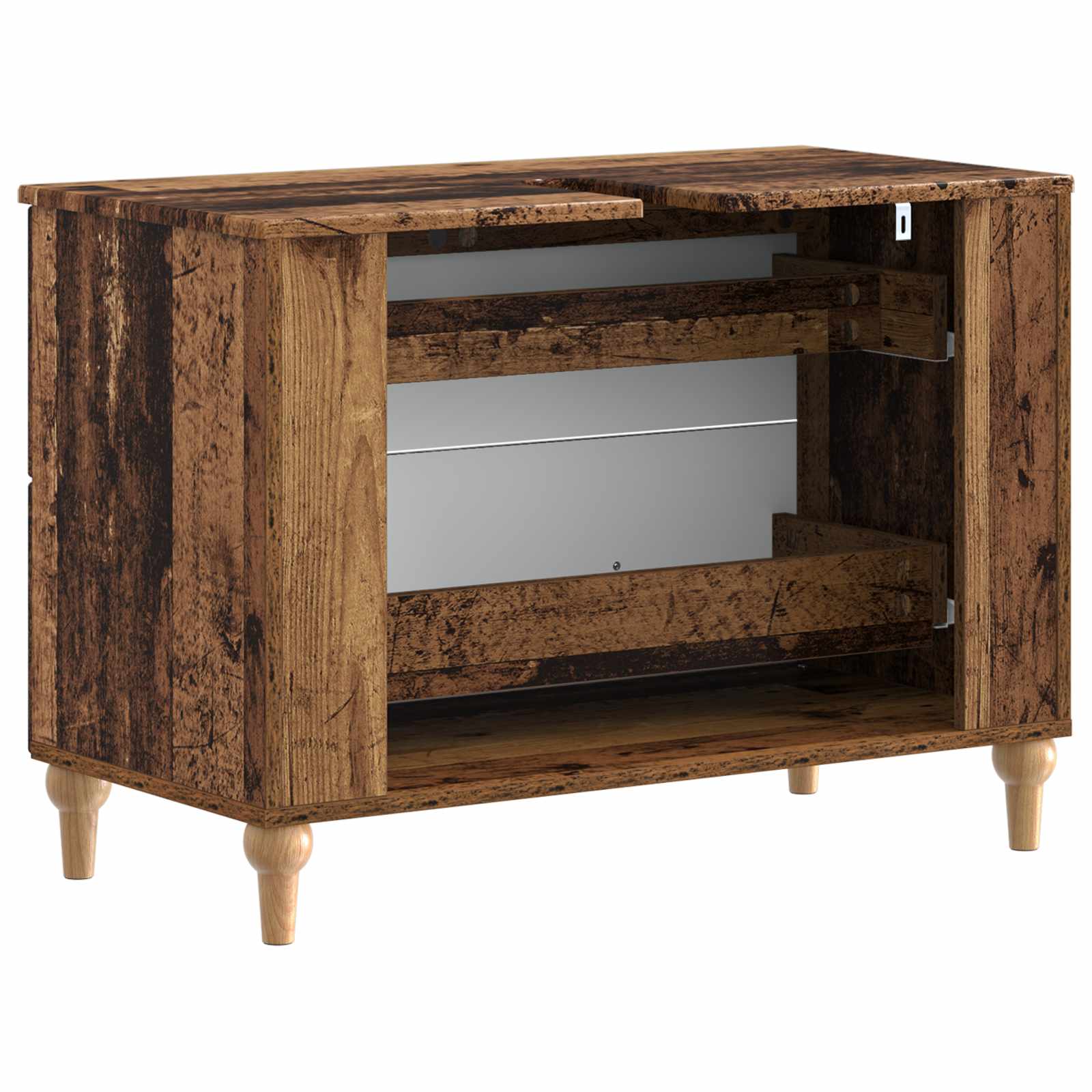 Badkamer wastafelkast ALKMAAR Oud hout 82 x 41 x 59 cm