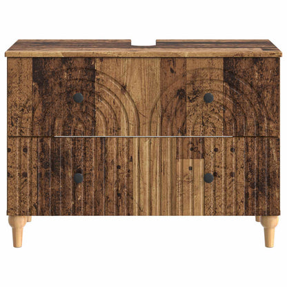 Badkamer wastafelkast ALKMAAR Oud hout 82 x 41 x 59 cm