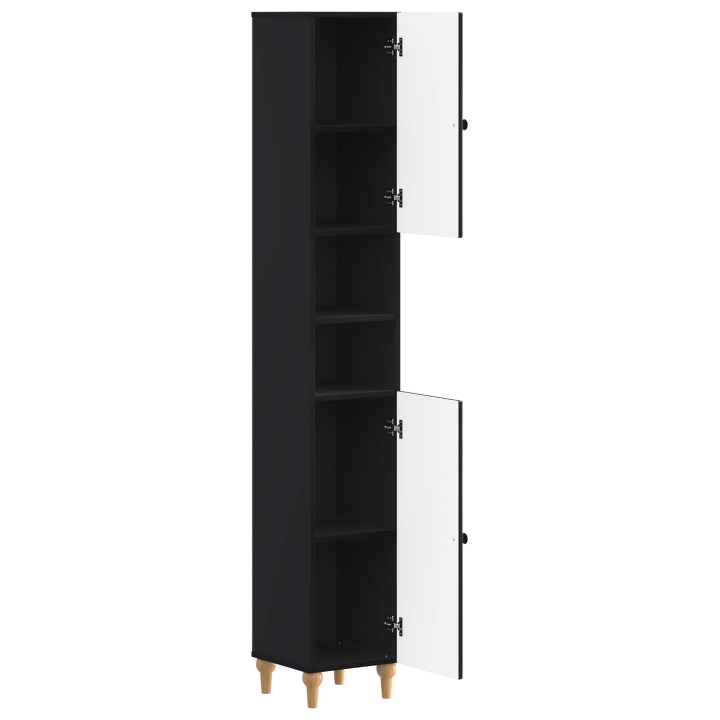 Badkamerkast met Open Plank ALKMAAR Zwart 30 x 31 x 190 cm