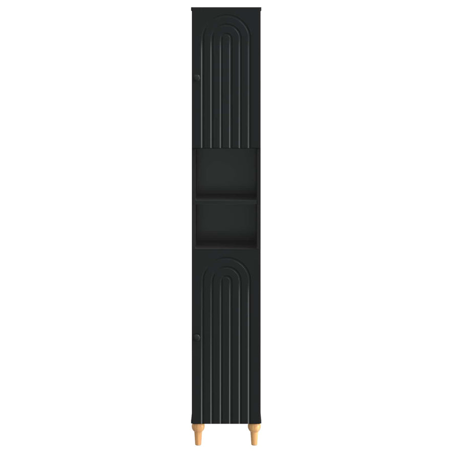 Badkamerkast met Open Plank ALKMAAR Zwart 30 x 31 x 190 cm