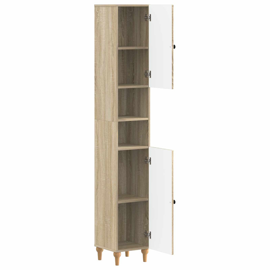 Badkamerkast met Open Plank ALKMAAR Sonoma Eiken