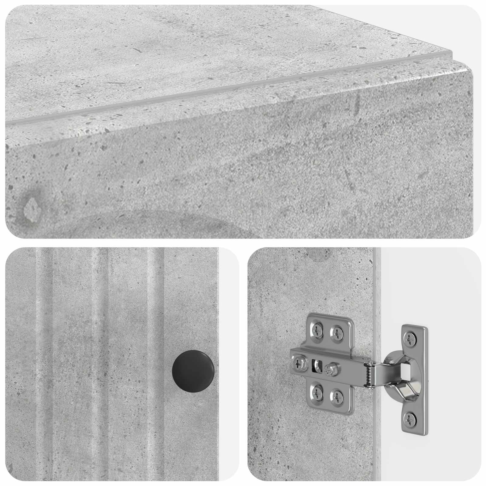 Badkamerkast met Open Plank ALKMAAR Betongrijs 30 x 31 x 190 cm