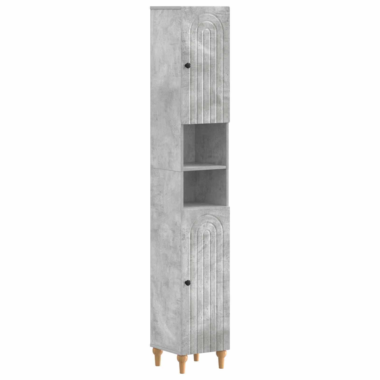 Badkamerkast met Open Plank ALKMAAR Betongrijs 30 x 31 x 190 cm