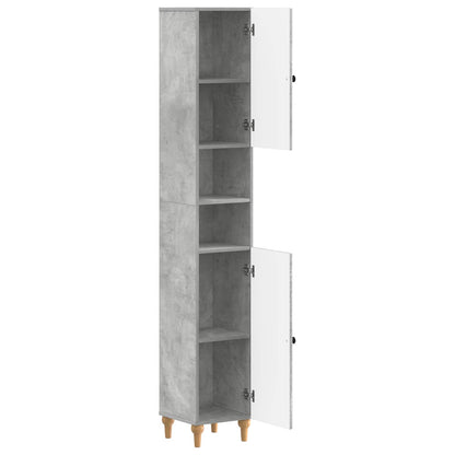 Badkamerkast met Open Plank ALKMAAR Betongrijs 30 x 31 x 190 cm