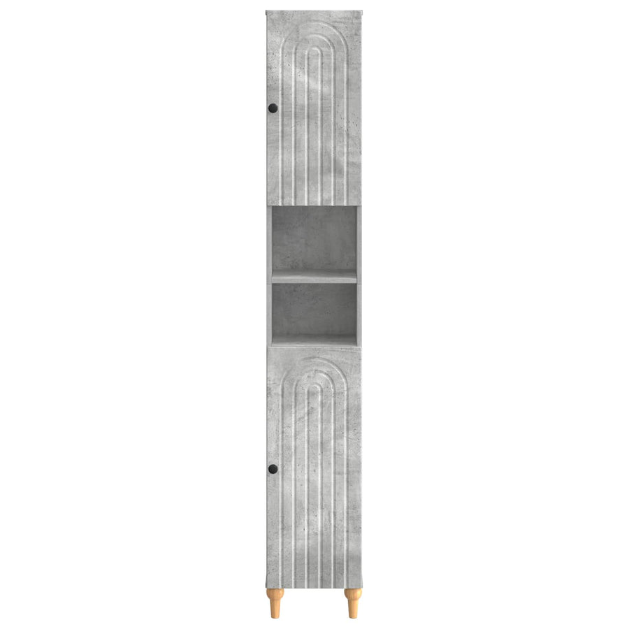 Badkamerkast met Open Plank ALKMAAR Betongrijs 30 x 31 x 190 cm