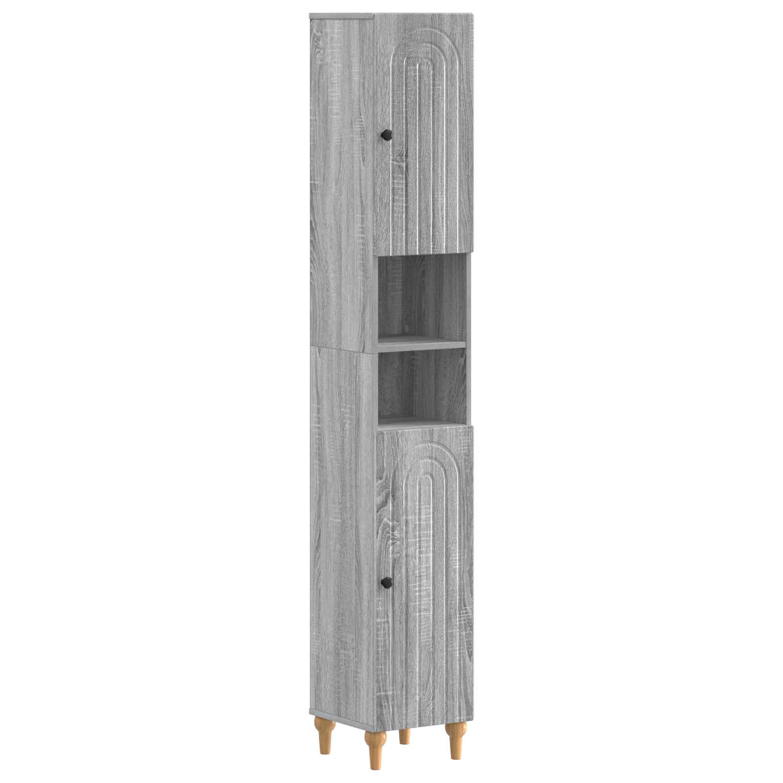 Badkamerkast met Open Plank ALKMAAR Grijs Sonoma