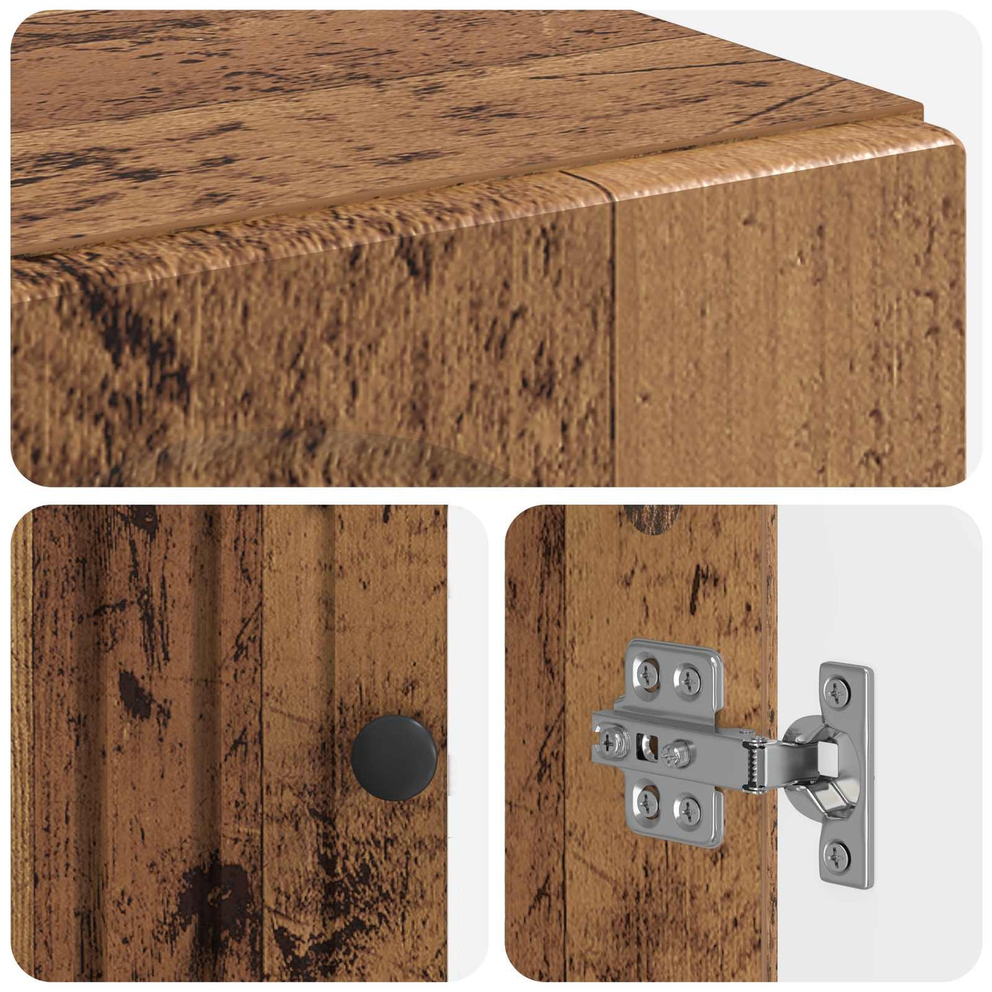 Badkamerkast met Open Plank ALKMAAR Oud hout 30 x 31 x 190 cm